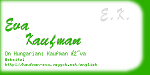 eva kaufman business card